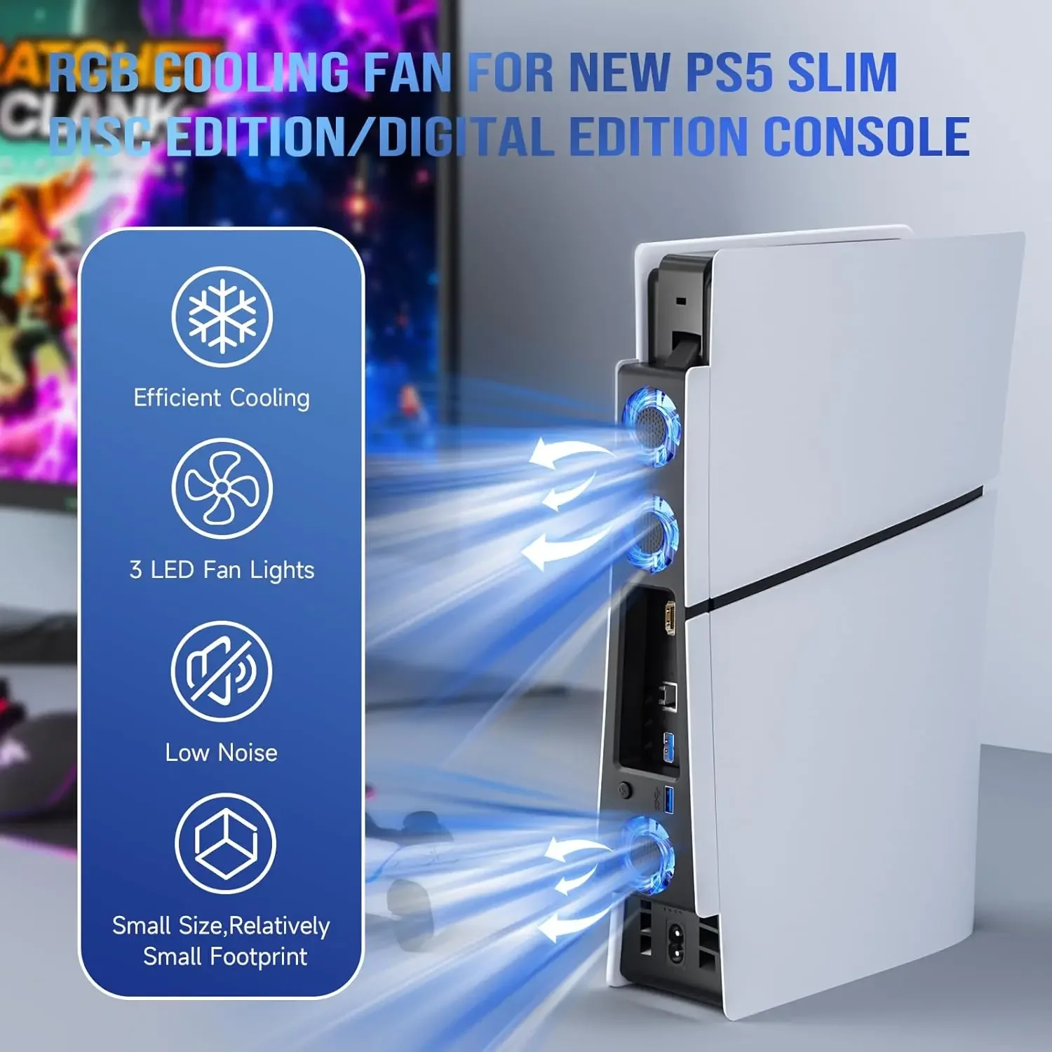 Cooling Fan for PS5 Slim Conso - đánh giá và giá Gaming Console Buttons