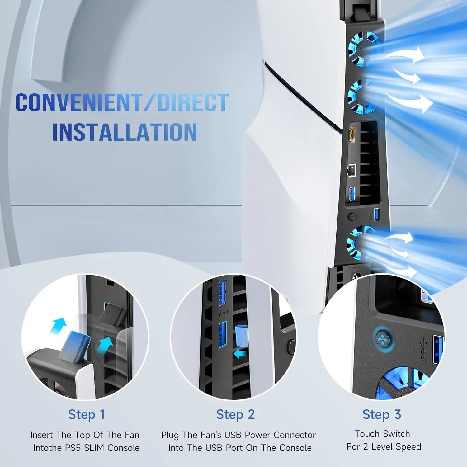Cooling Fan for PS5 Slim Conso - đánh giá và giá Gaming Console Buttons
